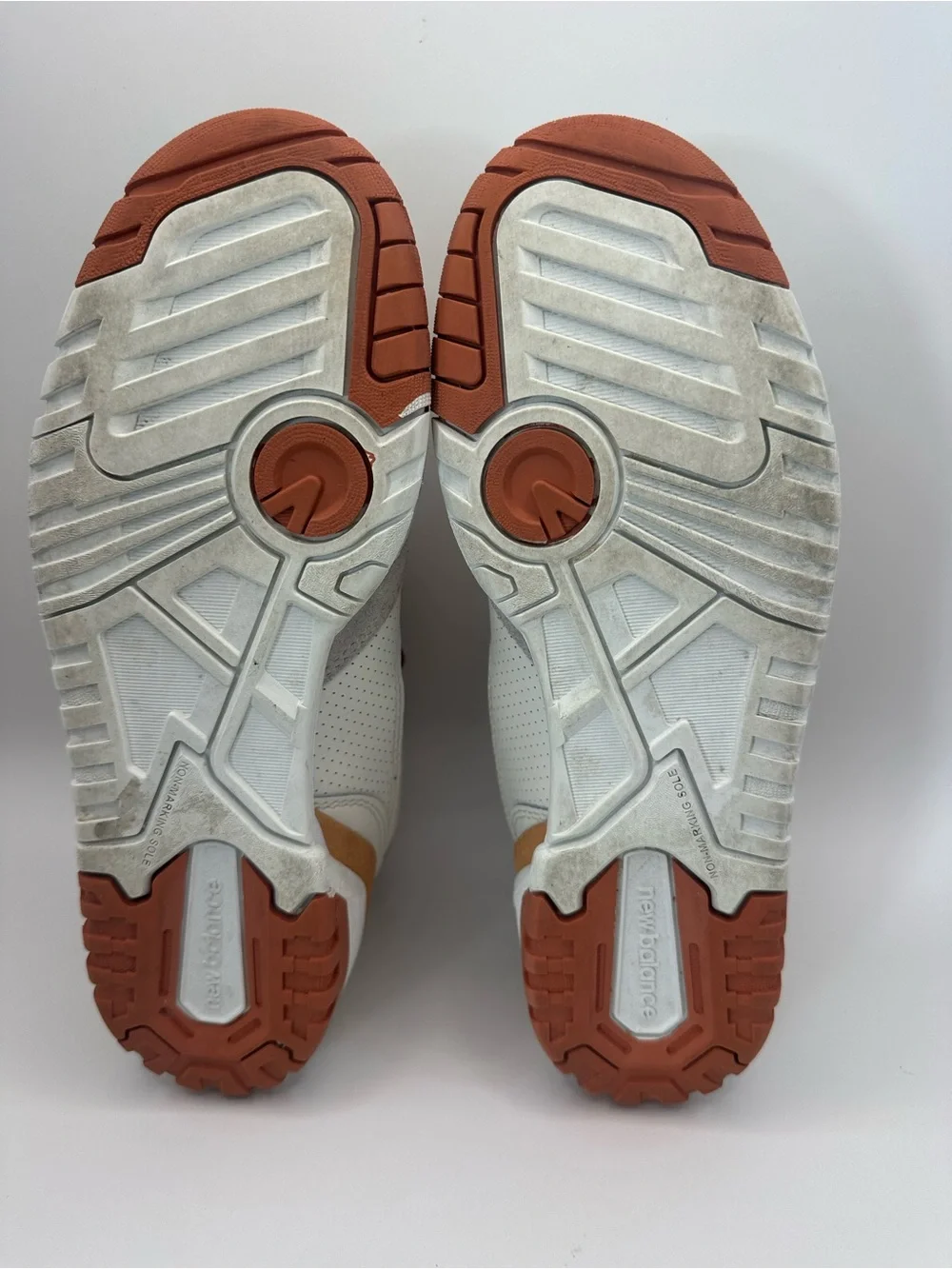 New Balance 550 White Tan & Burgundy Lace-Up Sneakers - Picture 8 of 9